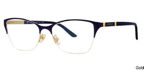 versace semi rimless gold frames|Versace gold frame eyeglasses.